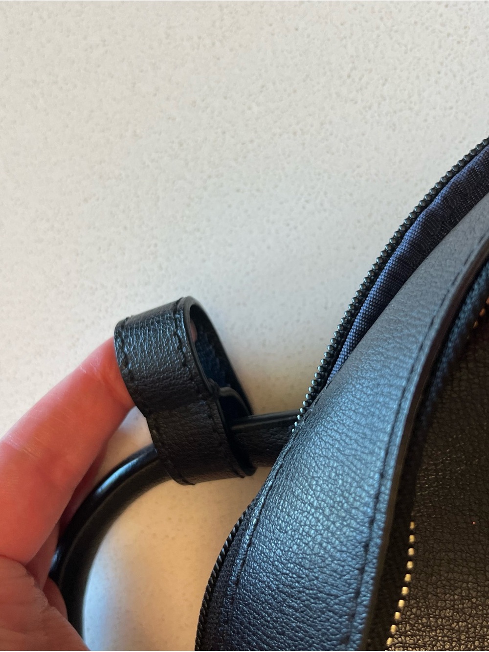 Tumi Black Leather Backpack with Silver-Tone Hardware - Picture 5 of 12